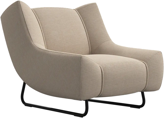 Кресло Nawabari - Tomelilla fabric 3145 Бежевая ткань -  Под заказ