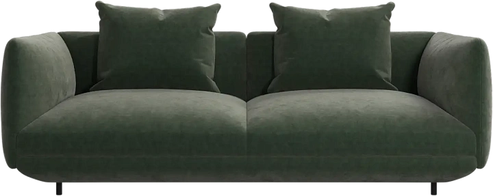 2-местный модуль Salamanca с 2 подлокотниками -  Ravello 3223 Ткань  пыльно-зеленого цвета  -  Под заказ