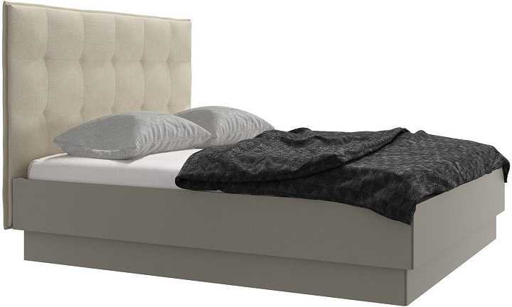 Кровать Lugano с местом для хранения - Bresso 3150 Бежевая ткань -  Под заказ
