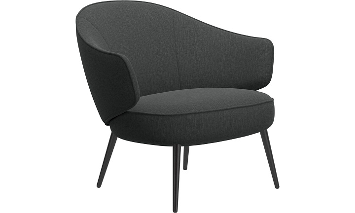 Кресло Charlotte -  Nani 2111 Ткань темно-серого цвета -  Под заказ