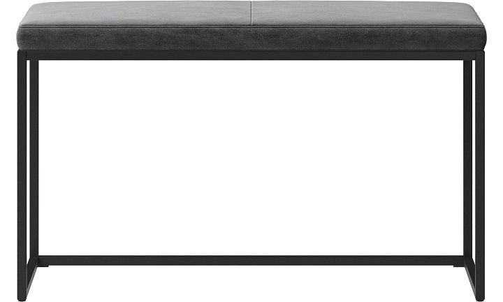 Скамейка London - Velvet 3030 Серая ткань  -  Под заказ