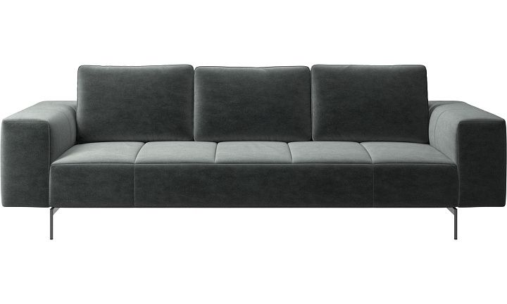 Диван Amsterdam - Velvet 3030 Серая ткань  -  Под заказ