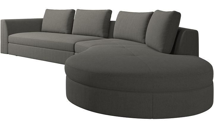 Диван Bergamo - Frisco 2067 Ткань цвета серого камня  -  Под заказ