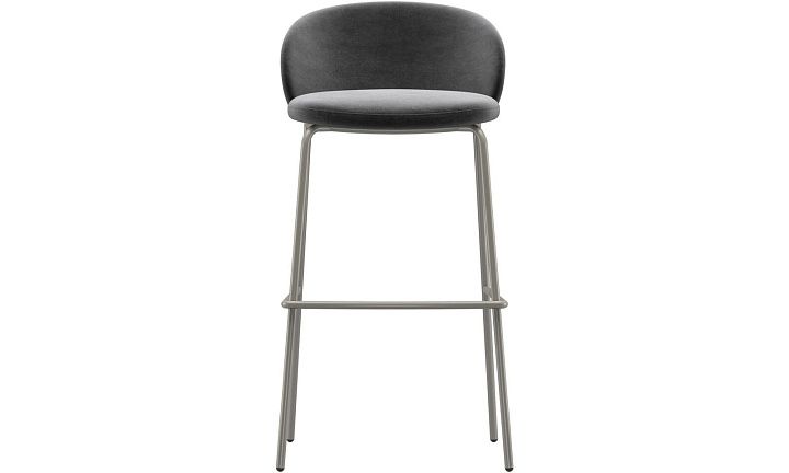 Барный стул Princeton - Velvet 3030 Серая ткань  -  Под заказ