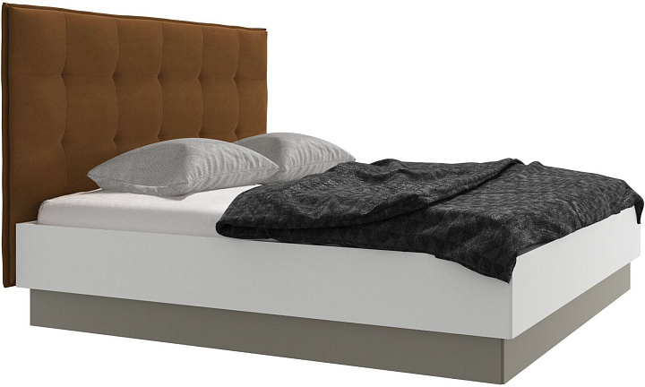 Кровать Lugano с местом для хранения - Frisco 2057 Ткань цвета кэмел с функцией акваклин  -  Под заказ