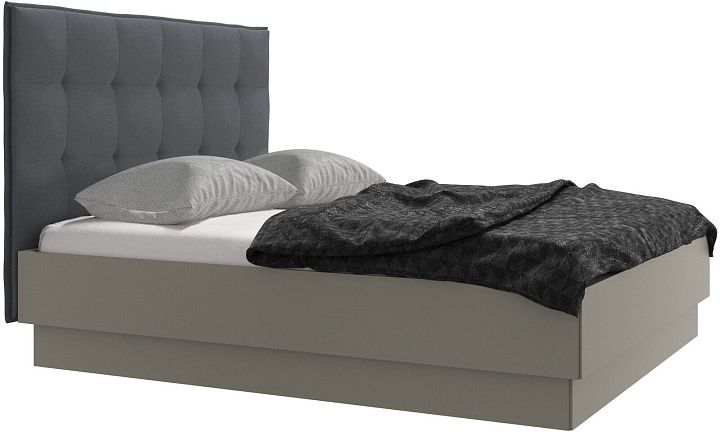 Кровать Lugano с местом для хранения - Frisco 2067 Ткань цвета серого камня  -  Под заказ