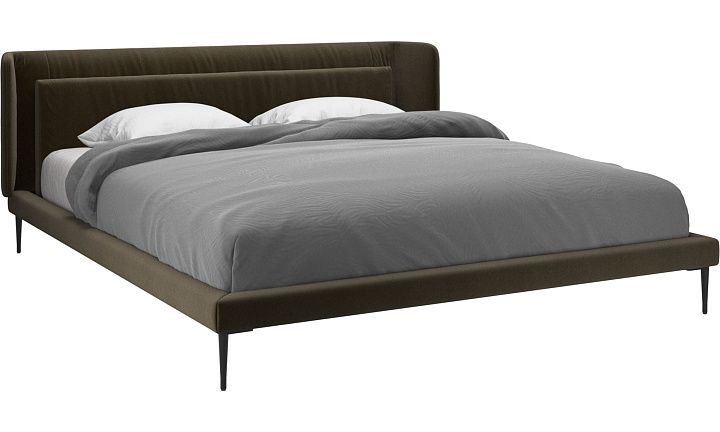 Кровать Austin, без матраса - Velvet 3132 Ткань пыльно-коричневого цвета  -  Под заказ