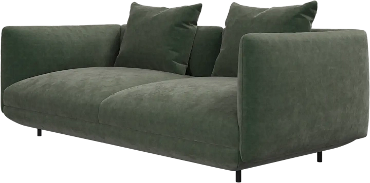 2-местный модуль Salamanca с 2 подлокотниками -  Ravello 3223 Ткань  пыльно-зеленого цвета  -  Под заказ