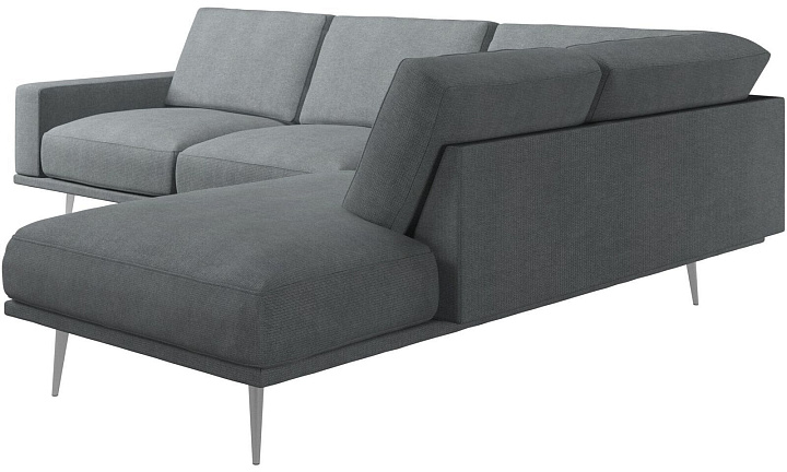 Диван Carlton с модулем для отдыха - Bresso 3152 Серая ткань  -  Под заказ