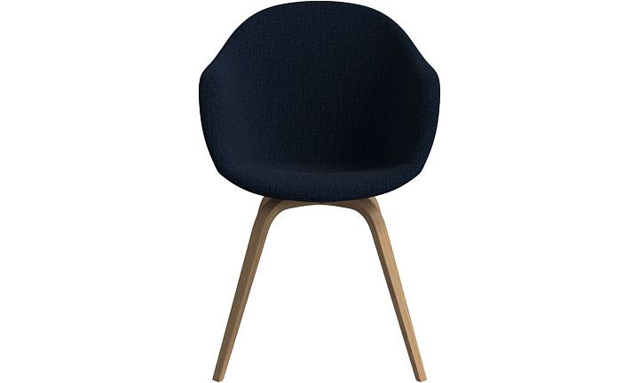 Обеденный стул Hauge - Napoli 2257 Ткань  тёмно-синего цвета  -  Под заказ