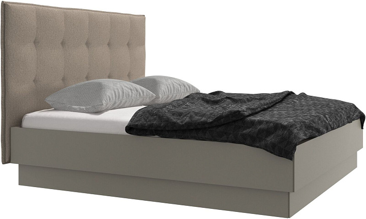 Кровать Lugano с местом для хранения - Lazio 3091 Ткань бежевого цвета  -  Под заказ
