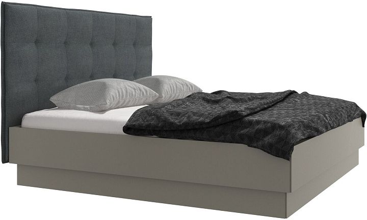 Кровать Lugano с местом для хранения - Bresso 3152 Серая ткань  -  Под заказ