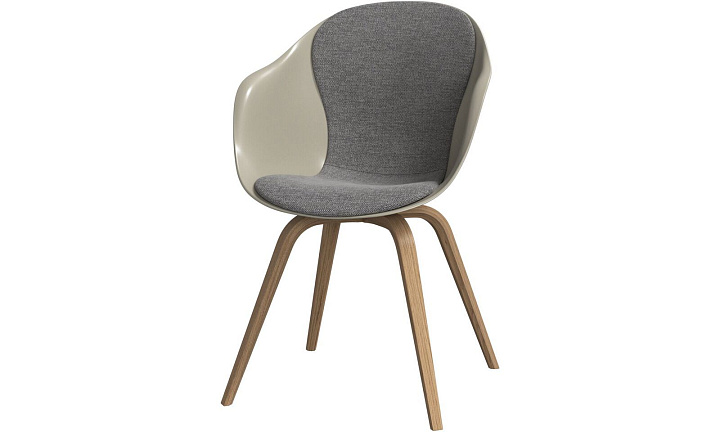 Обеденный стул Hauge - Bristol 3060 Ткань светло-серого цвета  -  Под заказ