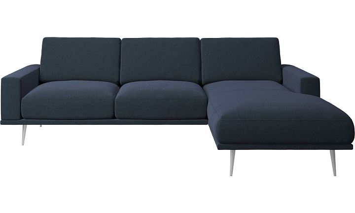 Диван Carlton с модулем для отдыха - Frisco 2065 Ткань тёмно-синего цвета  -  Под заказ