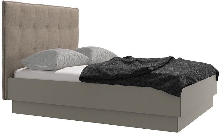Кровать Lugano с местом для хранения - Lazio 3091 Ткань бежевого цвета  -  Под заказ