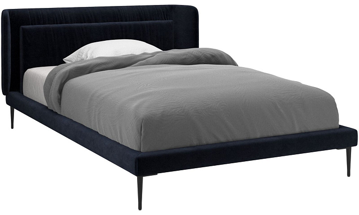 Кровать Austin, без матраса - Velvet 3031 Синяя ткань  -  Под заказ