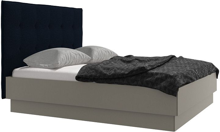 Кровать Lugano с местом для хранения - Napoli 2257 Ткань  тёмно-синего цвета  -  Под заказ