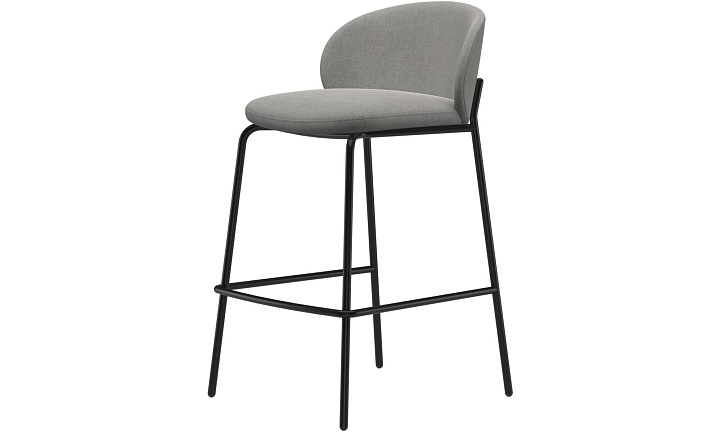 Барный стул Princeton - Tomelilla fabric 3142 Grey  -  Под заказ