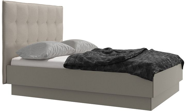 Кровать Lugano с местом для хранения - Lazio 3090 Ткань белого цвета  -  Под заказ