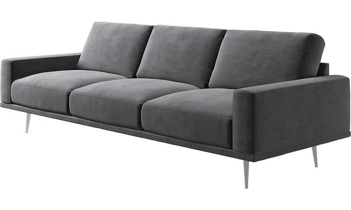 Диван Carlton - Velvet 3030 Серая ткань  -  Под заказ
