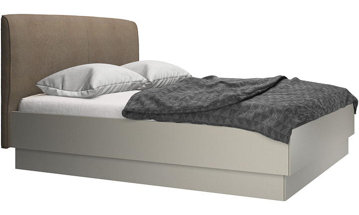 Кровать Houston с местом для хранения - Skagen 3161 Песочная ткань  -  Под заказ