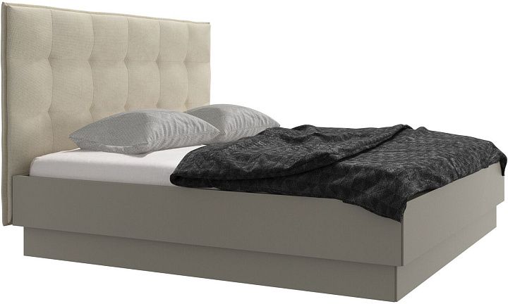 Кровать Lugano с местом для хранения - Bresso 3150 Бежевая ткань -  Под заказ