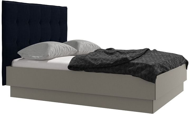 Кровать Lugano с местом для хранения - Velvet 3031 Синяя ткань  -  Под заказ