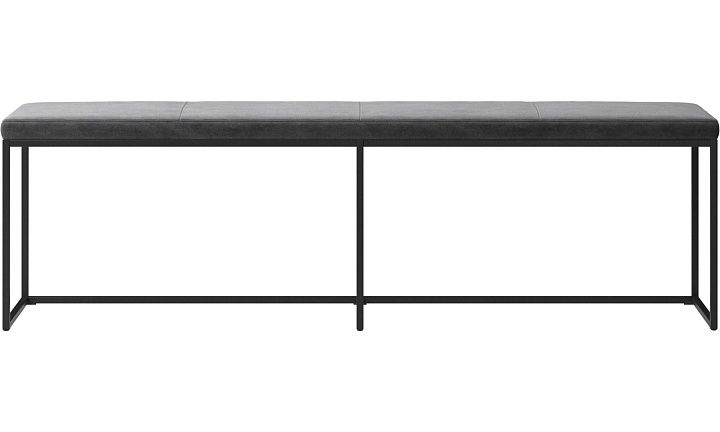 Скамейка London - Velvet 3030 Серая ткань  -  Под заказ