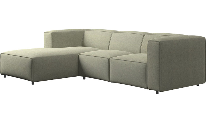 Диван Carmo с модулем для отдыха - Lazio 3092 Светло-зеленая ткань  -  Под заказ