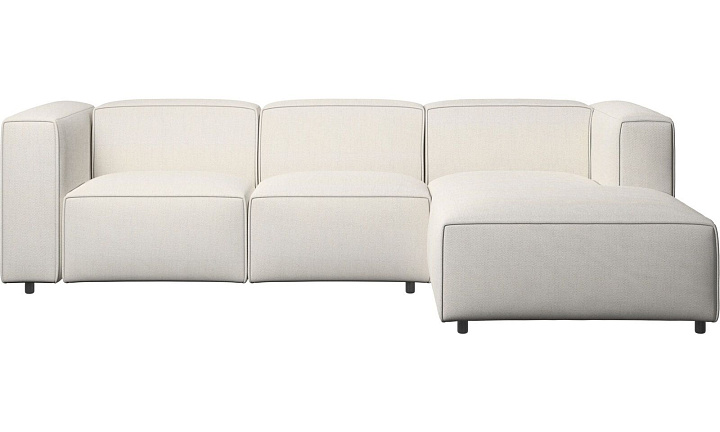 Диван Carmo с модулем для отдыха - Lazio 3090 Ткань белого цвета  -  Под заказ