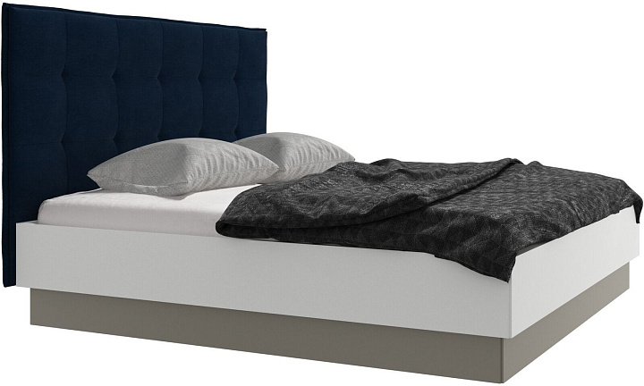 Кровать Lugano с местом для хранения - Skagen 3163 Темно-синяя ткань  -  Под заказ