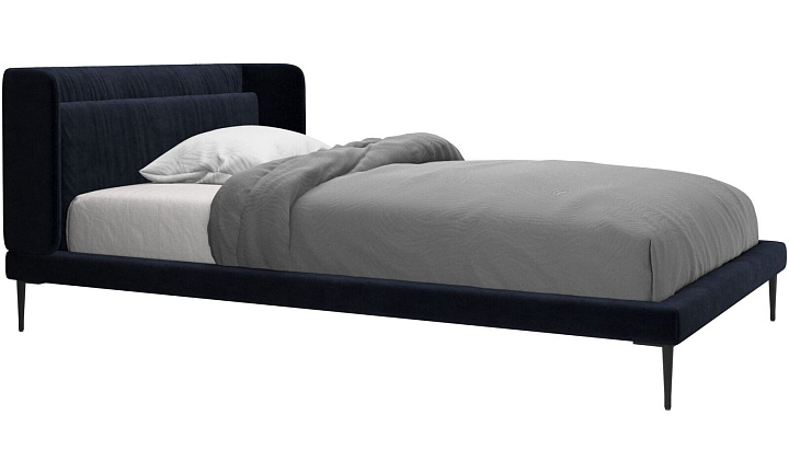 Кровать Austin, без матраса - Velvet 3031 Синяя ткань  -  Под заказ