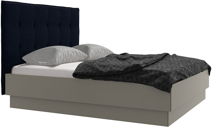 Кровать Lugano с местом для хранения - Velvet 3031 Синяя ткань  -  Под заказ
