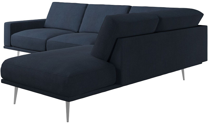 Диван Carlton с модулем для отдыха - Skagen 3163 Темно-синяя ткань  -  Под заказ