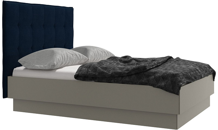 Кровать Lugano с местом для хранения - Skagen 3163 Темно-синяя ткань  -  Под заказ