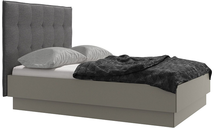 Кровать Lugano с местом для хранения - Bristol 3060 Ткань светло-серого цвета  -  Под заказ