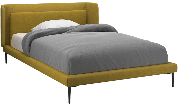 Кровать Austin, без матраса - Tomelilla fabric 3143 Mustard  -  Под заказ