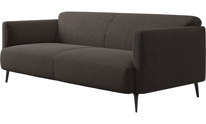 2,5 местный диван Modena с подлокотниками - Napoli 2251 Ткань серо-коричневого цвета  -  Под заказ