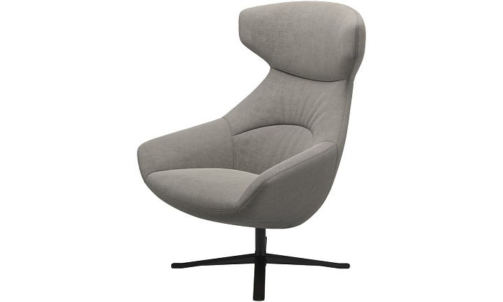 Кресло Porto с функцией вращения - Napoli 2250 Ткань серебристо-серая  -  Под заказ