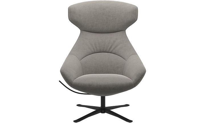 Кресло Porto с функцией вращения - Napoli 2250 Ткань серебристо-серая  -  Под заказ