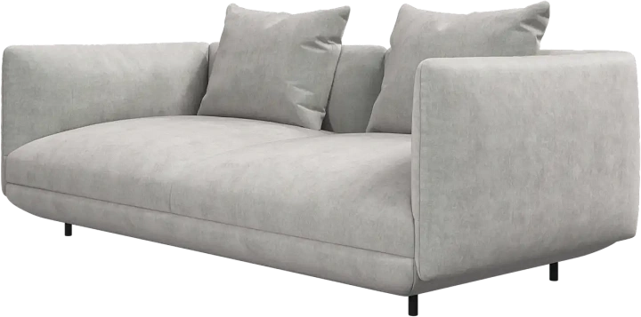 2-местный модуль Salamanca с 2 подлокотниками -  Ravello 3222 Ткань серого цвета  -  Под заказ