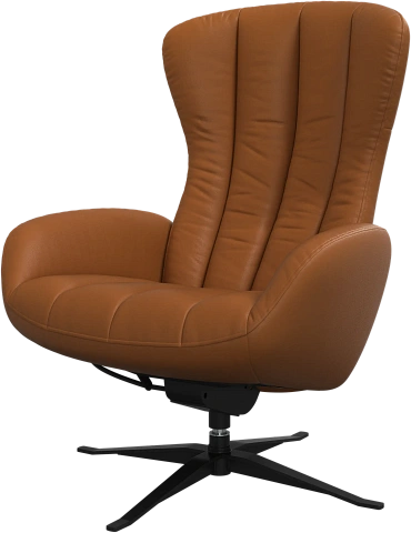 Кресло Tilburg с функцией вращения - Nordic Grain 5134 Кожа карамельного цвета -  Под заказ