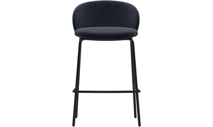 Барный стул Princeton - Napoli 2257 Ткань  тёмно-синего цвета  -  Под заказ