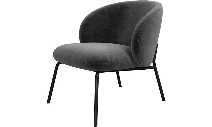 Кресло Princeton - Velvet 3030 Серая ткань  -  Под заказ